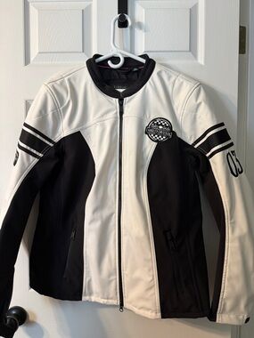 Woman’s Harley-Davidson Black and White Performance Motorcycle Jacket